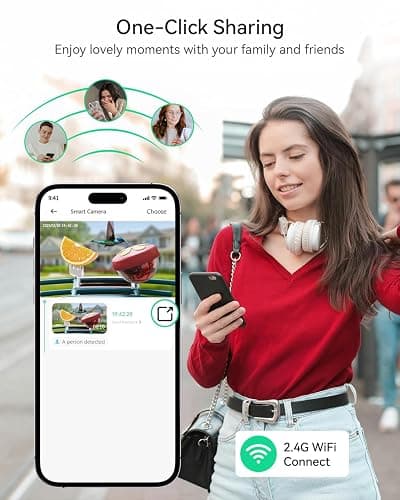 Nafnti 2K Smart Bird Feeder with Camera, Solar Powered, AI Identify 10,000+ Birds, 1.8L Capacity, IP65 Waterproof, Squirrel Proof, Live View Alerts, Various DIY Addons, Gift for Bird Watching thumbnail 8