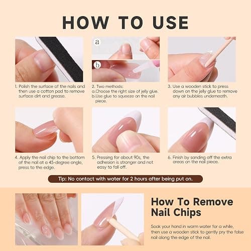 HOSAILY Medium Almond 3D Brown Gold Flower Press on Nails-‎ Tortoiseshell Leopard French Tip Blossom Gradient Design,24Pcs Handmade Fall/Autumn/New Year Glue on Acrylic Fake Nail Press ons for Women thumbnail 5