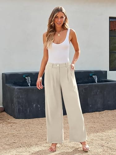 LILLUSORY Wide Leg Dress Pants Women's High Waisted Dressy Trousers thumbnail 2