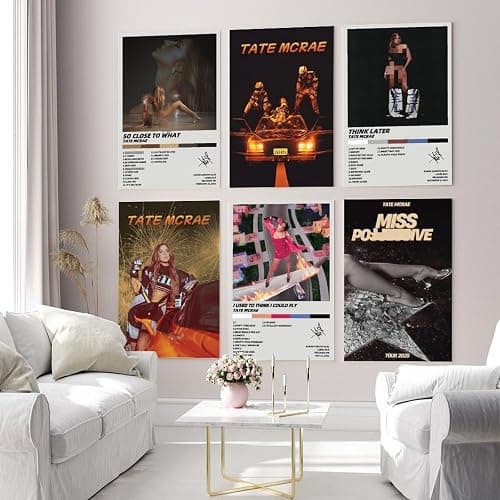 clould fitness A Set Of 6 Tate Poster Mcrae （Unframed） Music Album Cover Signed Limited Edition Poster Canvas Posters 08x12inch(20x30cm) Style-1 thumbnail 4