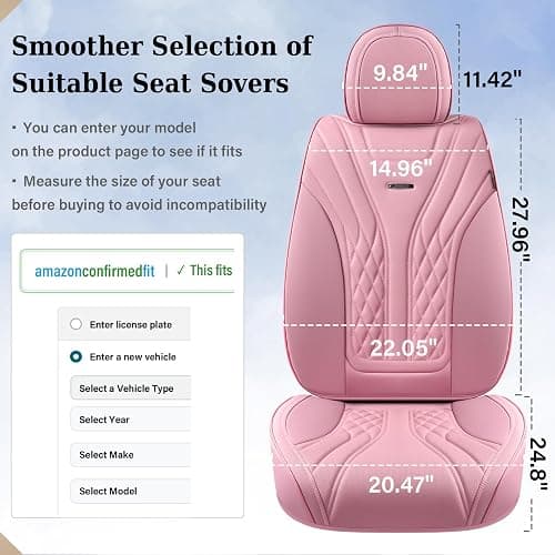 Coverado Car Seat Covers Full Set, Automotive Front and Rear Seat Covers with Backrest, Nappa Leather Car Seat Protectors Waterproof, Universal for Most Vehicles thumbnail 7