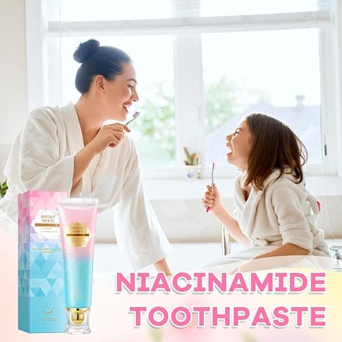 Niacinamide Whitening Toothpaste, Niacinamide Toothpaste Intensive Whitens Teeth, Protects Tooth Enamel, Fresh Breath & Stain Removal Formula,Freshens Breath 24 Hours (Mint). - Mint - 3.5 Fl Oz (Pack of 1) thumbnail 5