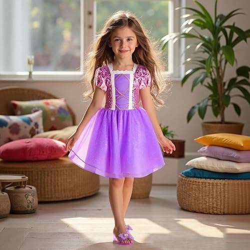 Meland Princess Dress Up for Girls 3-6, Dress Up Clothes with Princess Shoes Toy, Christmas Birthday Gift for Toddlers Girls thumbnail 3