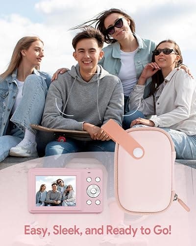 Digital Camera Case for CAMKORY DC403 FHD 1080P/ KODAK PIXPRO FZ55/ FZ45/ STUOGYUM DC402-AF, SD Card Storage Travel Carrying Cute Case Bag Small thumbnail 2