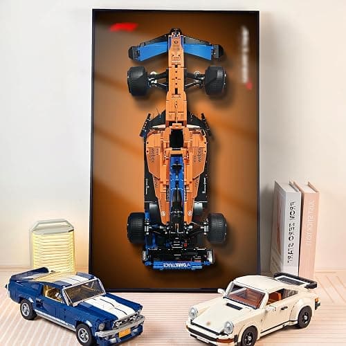 WETCEAOM Display Wallboard for Lego 42141 Technic McLaren Formula 1 2022 Replica Race Car, Ideas for Lego Car Wall Mount Display Frame Lover, 31.5x19.7in (No Model) thumbnail 6