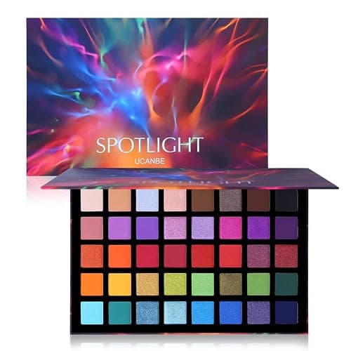 UCANBE Spotlight Eyeshadow Palette Professional 40 Color Eye Shadow Matte Shimmer Makeup Pallet Highly Pigmented Colorful Powder Long Lasting Waterproof Eye Shadow thumbnail 8
