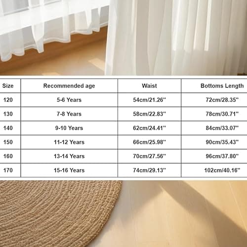 CSVBVSQ Teen Girls Wide Leg Sweatpants Kids Baggy Sweat Pants Straight Elastic Waist Cute Clothes Size 5-16 Years thumbnail 3