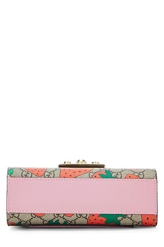 Gucci, Pre-loved Original GG Supreme Canvas Strawberry Shoulder Bag Small, Multi thumbnail 5