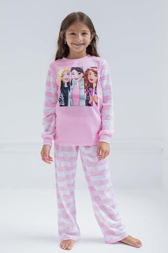 Barbie Girls Pajama Shirt Pants and Slippers 3 Piece Little Kid to Big Kid thumbnail 2