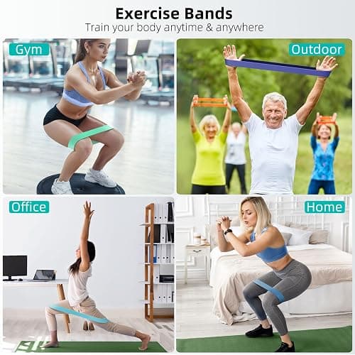 Resistance Bands for Working Out, Elastic Pilates Flexbands for Physical Therapy Yoga, Stretch Exercice Loop Bands for Booty Legs thumbnail 6