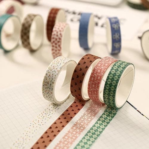 Songdao 40 rouleaux Washi Tape Set, Ruban Adhésif Décoratif Œuvre d’art inspirée Feuille d’or Masking Tapes pour Arts, Bullet Journal, Scrapbooking, Bricolage, Emballage (Retroism 2) thumbnail 5
