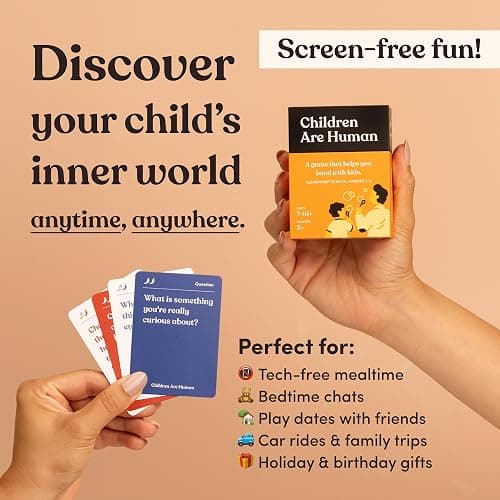 Children are Human | 140 Conversation Cards to Help Bond with Kids | Card Game for Elementary School Children | Designed by Experts for Grades 2-5 | Ages 7-10+ thumbnail 4