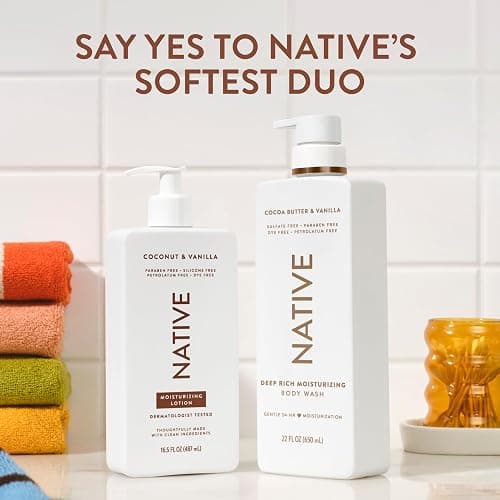 Native Body Lotion, Coconut & Vanilla, 48-Hour Hydration for Dry & Sensitive Skin, Made with Plant-Based Moisturizers like Shea Butter, Silicone & Paraben Free, 16.5 fl oz thumbnail 9