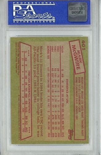 Graded 1985 Topps USA Baseball Team Mark McGwire #401 Rookie RC Baseball Card PSA 8 NM-MT thumbnail 2