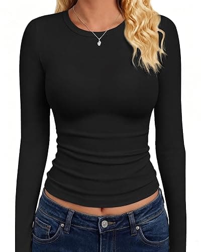 GAYHAY Long Sleeve Shirts for Women Tops Fitted Clothes Fall Fashion 2026 | Basic Tees, Girls School Outfits, Y2k Winter Tshirt, Tight Underscrub, Workout Casual, Cute Trendy Plain Compression Layering - Image 1
