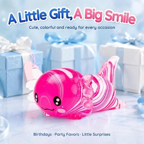 Axolotl Squishy Toy,Soft TPR Slow Rising Squeeze Toy(Pink) | Swirl Stress Balls for Kids Adults Squishies Stress Relief,Sensory Fidget Toys Squishy for Anxiety for Kids Youth Adults thumbnail 7