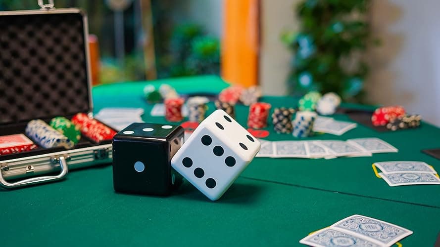 Olivia Martini Jumbo Dice Decor, Set of 2, Natural Wood Decorations with Black and White Colors, Trendy Home Interior Centerpieces for Tables, Mantles, and Shelves thumbnail 3