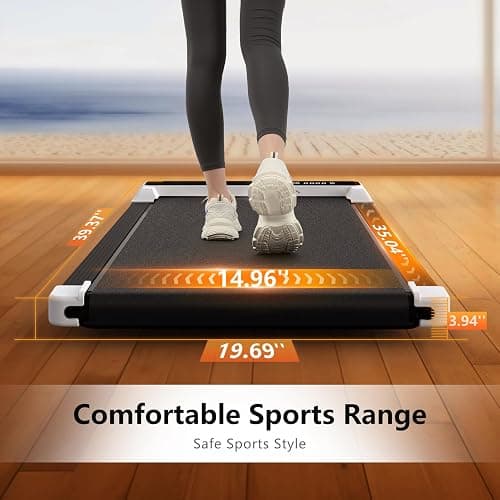 JURITS Walking Pad 2 in 1 for Walking and Jogging, Under Desk Treadmill for Home Office with Remote Control, Portable Walking Pad Treadmill in LED Display thumbnail 4