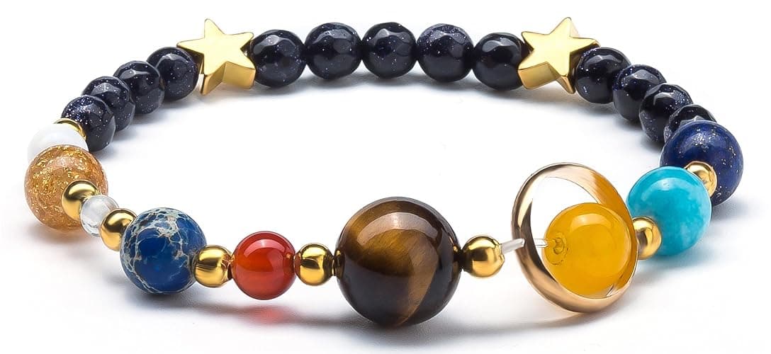 Fesciory Women Solar System Bracelet Universe Galaxy The Eight Planets Guardian Star Natural Stone Beads Bracelet Bangle Gifts - Image 1