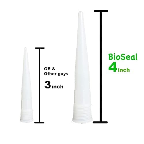 Black BioSeal 100% Silicone Sealant Caulk General Purpose, Waterproof and No Odor 10.1 Ounce Cartridge -Black (1) thumbnail 2