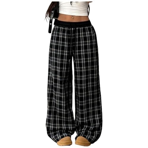 Plaid Goth Alt Pants Baggy Pants for Women Alt Clothing Alternative Clothing - Image 1