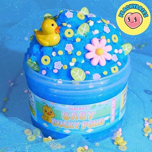 Peachybbies Baby Ducky Pond Cloud Slime, Made in USA, 7 oz. thumbnail 2