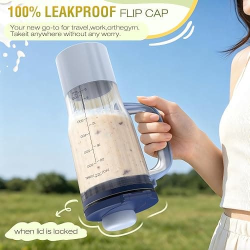 26oz Travel Tumbler Replacement for Ninja BlendBOSS Blender (Pink) | Portable Smoothie Cup with Leakproof Lid & Detachable Straw, Compatible with Ninja DB351 & DB301 Series For Daily Travel Use thumbnail 3