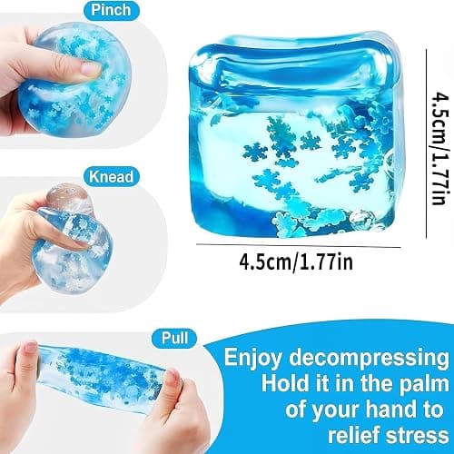 Stress Balls for Adults, Stress Cube Fidget Toys, Enhanced Grip Strength Squeeze Toys, Square Shape Stress Cube Stress Relief Toys thumbnail 3