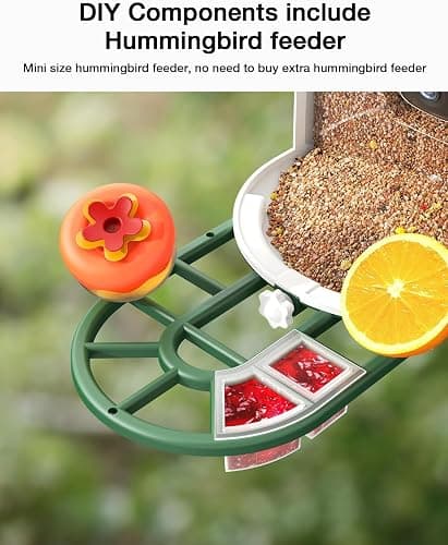 HARYMOR Bird Feeder with Camera-2K Live Video, Solar-Powered, Smart AI Identify Birds, 2L Food Capacity, Arrived Alerts, Bird Videos Storage, Mini Hummingbird Feeder for Watching Birds Outdoor thumbnail 7