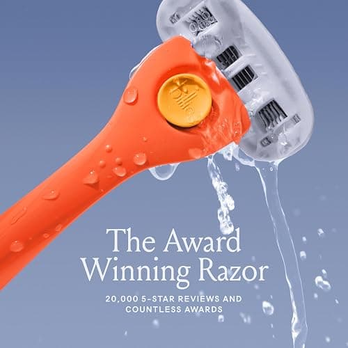 Billie Razors for Women Shave Kit – Women’s Razor + 2 x 5-Blade Razor Refills + Magnetic Holder – Sunburst - Sunburst thumbnail 3