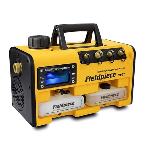 Fieldpiece VP67 Vacuum Pump – 6 CFM, 1/2 HP DC Motor, RunQuick Oil Change System – Portable - Professional HVAC Tool - A2L Compatible - Image 1