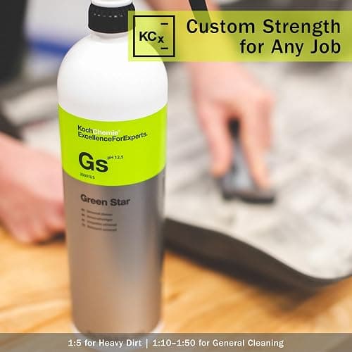 KOCHCHEMIE Green Star - Highly Concentrated Universal Cleaner; NTA, Phosphate, and Solvent Free, Clean Auto Interiors and Exteriors, Engines, Commercial, Home, and Industrial Use (1 Liter) thumbnail 6