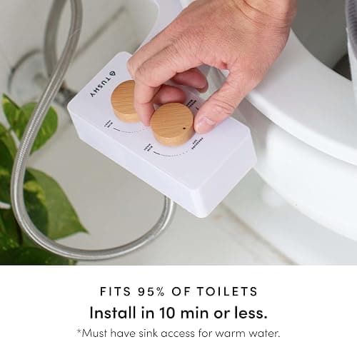 TUSHY 3.0 Spa Bidet Attachment. Cool to Warm Water. It's Time to Replace Toilet Paper, Fresh Water Spray (Requires Sink Access for Optional Temperature Control), Bamboo thumbnail 2