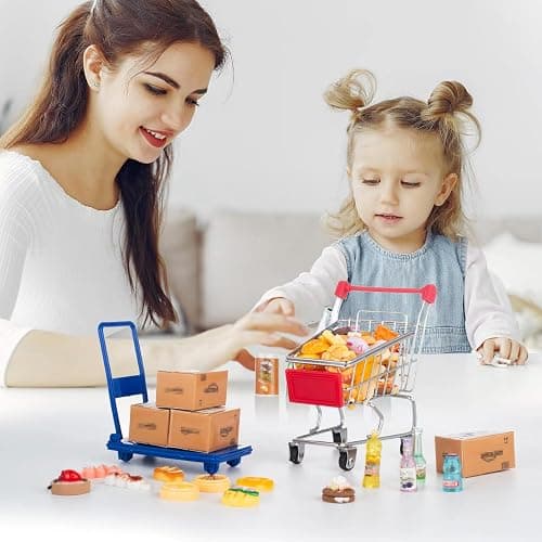 Vawuz 175PCS Miniature Courier Box Set Shopping Mall Shipping Boxes Mini Supermarket Handcart Models 1:12 Food Drink Bottles Cans Dollhouse Pretend Play Kitchen Game Party Accessories Toys Doll House thumbnail 7
