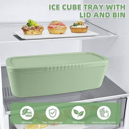 Fu Store Ice Cube Tray for Stanley Cup 30-40 oz Tumbler 3pcs Silicone Ice Cube Molds With Lid and Bin for Chilling Cocktails Whiskey Drinks Juice Coffee Easy Fill and Release Ice Maker thumbnail 7