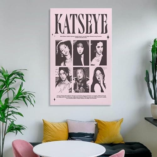 KATSEYE Merch Wall Art Poster Scroll Canvas Painting Picture Living Room Decor Home Framed/Unframed 12x18inch(30x45cm) thumbnail 6