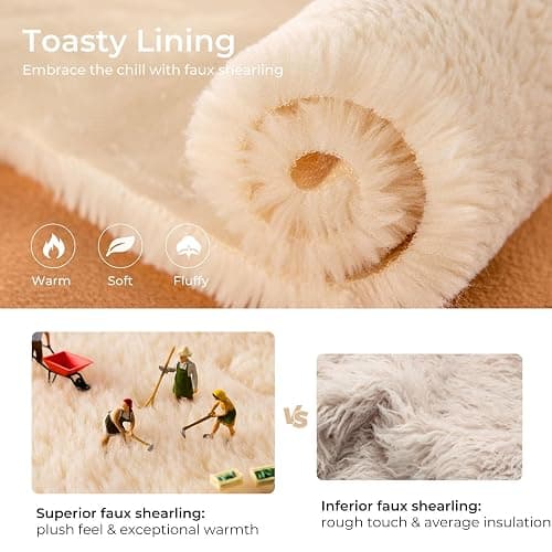 HomeTop Women's Comfy Moccasin Style Memory Foam Slip on Slippers Soft Microsuede Clog House Shoes with Luxury Fuzzy Fur Collar thumbnail 4