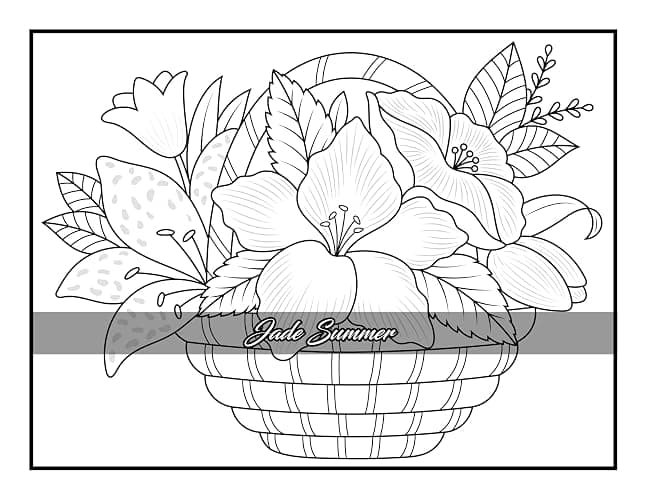 100 Flowers: An Adult Coloring Book with Bouquets, Wreaths, Swirls, Patterns, Decorations, Inspirational Designs, and Much More! thumbnail 69