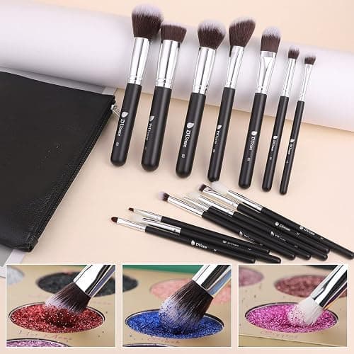 DUcare Pennelli Make Up Set 15Pcs Pennelli Trucco Professionali Set di pennelli da trucco con del sacchetto Case thumbnail 4