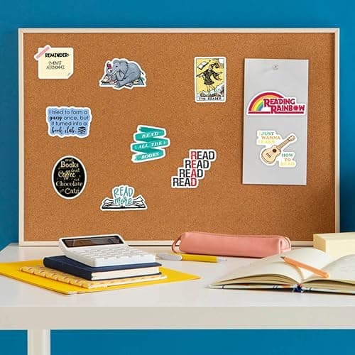 200PCS Bulk Book Stickers, Inspirational Reading Water Bottle Stickers for Kids Teens Students Teachers, Reading Lovers Book Accessories, Bookish, Vinyl Waterproof Decals thumbnail 5