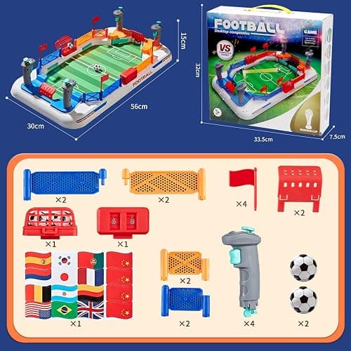 COUOMOXA Soccer Board Game for Kids: Mini Foosball Table Game - Interaction Soccer Toys for 3 4 5 6 7 8-12 Year Old Indoor Family Playroom Party - Perfect Birthday Sports Gift for Boys Girls thumbnail 4