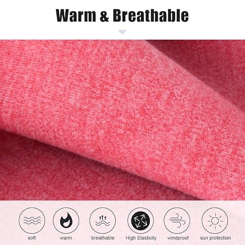 Winter Neck Warmer Fleece Windproof Neck Gaiter Snood for Men Women Cold Weather Face Scarf Headwear for Skiing Running Cycling thumbnail 3