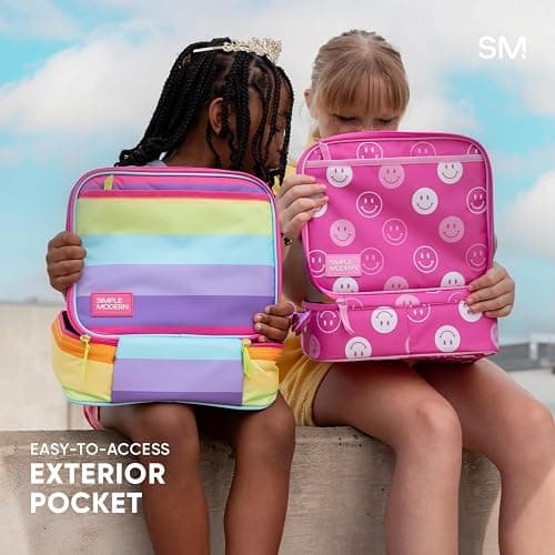 Simple Modern Disney Kids Lunch Box for School | Reusable Insulated Lunch Bag for Toddler, Girl, and Boy | Meal Container with Exterior & Interior Pockets | Hadley Collection | Frozen Elsa's Snowflake thumbnail 2