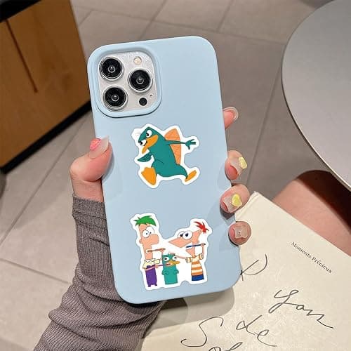 SZWMXH 55pcs Perry The Platypus Stickers Agent P Stickers for Kids Water Bottle,Cool Phineas and Ferbs Stickers Waterproof Decals for Laptops Skateboard Travel Case Bumper Bike Computer thumbnail 2