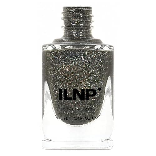 ILNP Alexander – Khaki Olive Green Holographic Nail Polish, Neutral Earth Tone, Chip Resistant Manicure, Non-Toxic Nail Lacquer, Vegan, Cruelty Free, 12ml