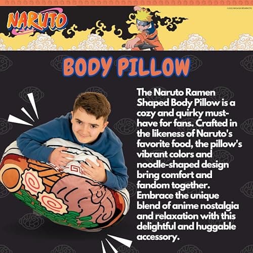 Franco Collectibles Naruto Ichiraku Ramen Bedding Super Plush Oversized Body Pillow (Official Licensed Product) thumbnail 3
