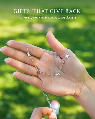 Mama Necklace Dainty Necklace | 14k Gold Dipped Necklaces For Women, Gifts for Mom | 14 Gold Necklace | Mother's Necklace, Necklaces for Mom, Designed in California thumbnail 3
