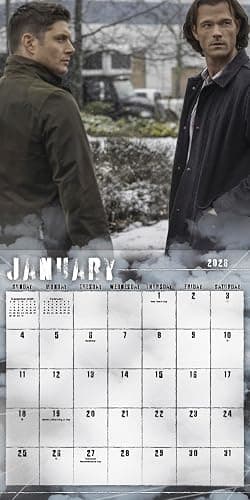 Supernatural Calendar 2026 - Deluxe 2026 Supernatural TV Show Wall Calendar Bundle with Over 100 Reminder Stickers (Sam & Dean Winchester Gifts, Office Supplies) thumbnail 5