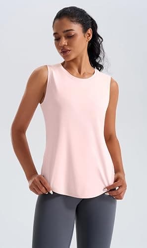 JOYSPELS Ice Silk Workout Tank Tops for Women Cool-Dry Sleeveless Loose Fit Yoga Shirts Athletic thumbnail 3