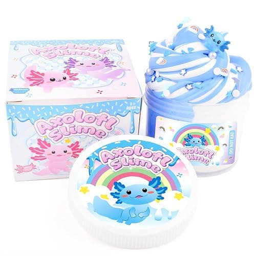 Axolotl Butter Slime Party Favors, Fun Blue Slime Add Ins, Super Soft, Stretchy, Non-Sticky, Scented Slime Kit for Kids, DIY Stress Relief Toy, Birthday Gifts for Boys & Girls, Classroom Rewards thumbnail 3